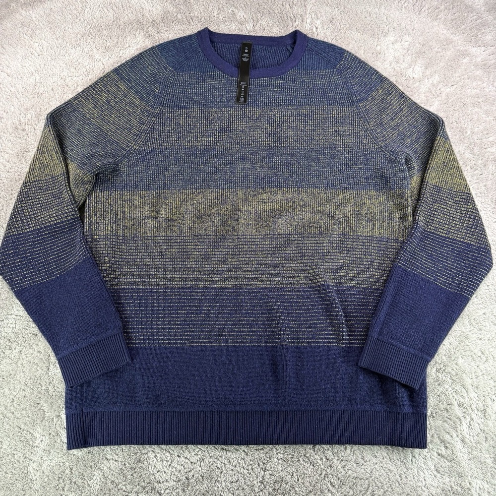 Lululemon Mens XL Merino Wool Blend Heavyweight Crewneck Sweater Knit Pullover